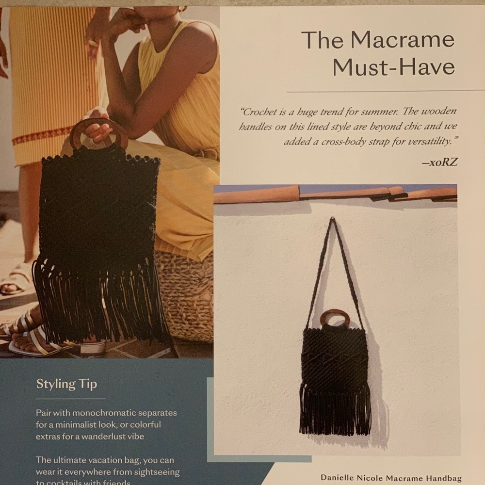 Danielle Nicole Macrame Handbag